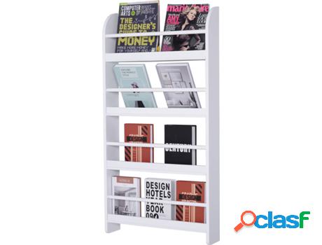 Estante HOMCOM 836-135 Blanco (59 x 12 x 113 cm)