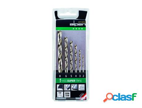 Estuche brocas alpen hss pro 6 piezas