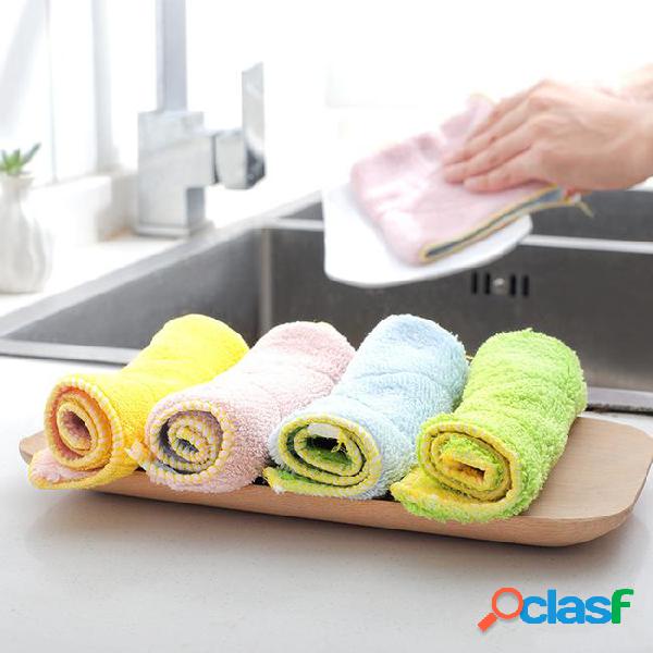 Exquisite microfiber double sided absorbent cloth thicken