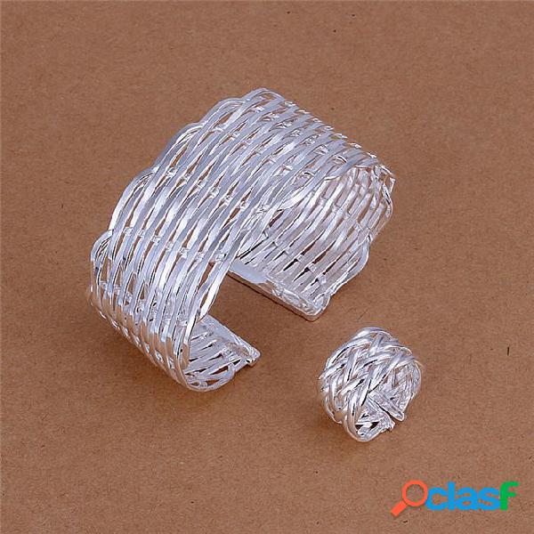 Factory price 925 sterling silver fashion jewelry woven