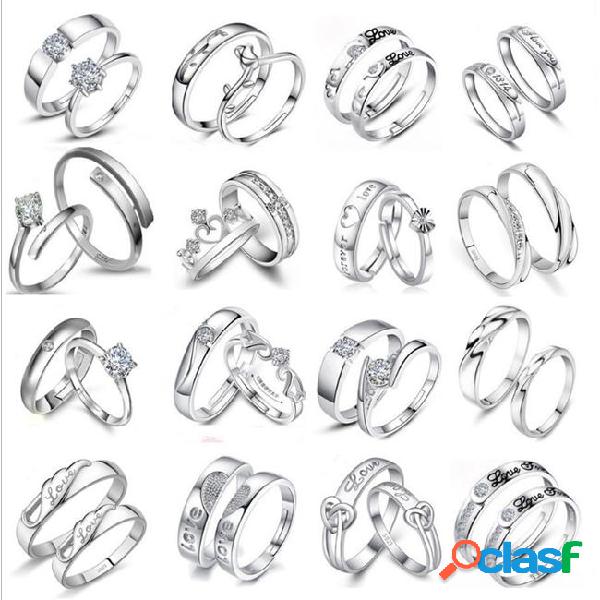 Fashion 925 sterling silver jewerly rings diamond engagement