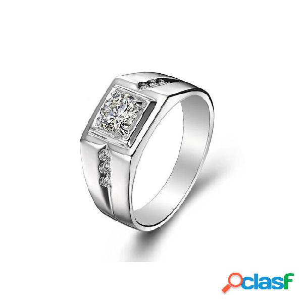 Fashion brincos crystal silver rings for women / men aneis