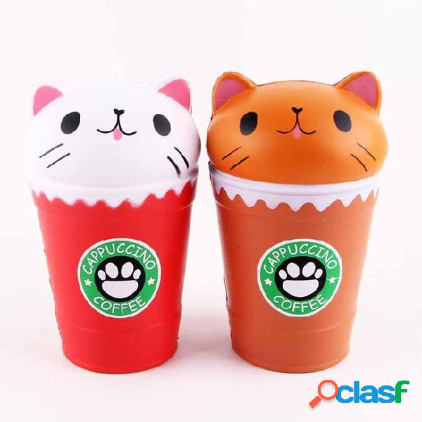 Fashion toys cat squishy toys coffee cup squishies cute