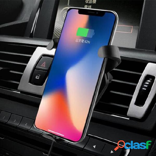 Fast qi wireless charger car mount phone holder gravity