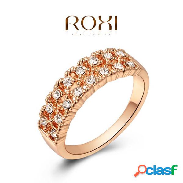 Fg roxi brand gift retro love rings gold plated ring for