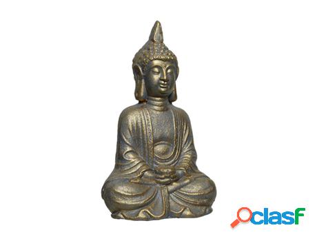 Figura Decorativa Buda Dorado Resina 22,5x17x37 cm