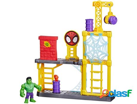 Figura de Acción MARVEL Spidey Playset Contrucción Hulk