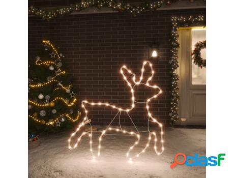 Figura de Reno de Navidad VIDAXL con 72 LED (Blanco -