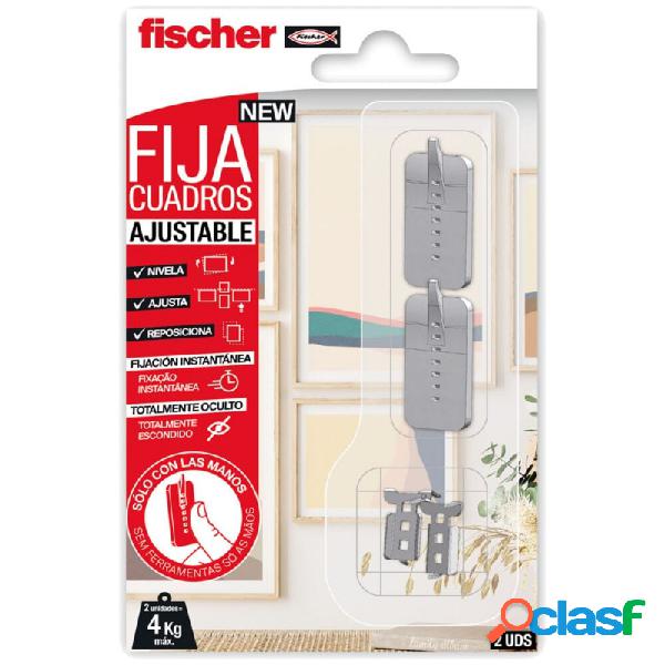 Fija cuadros ajustable fischer 2 unidades blanco