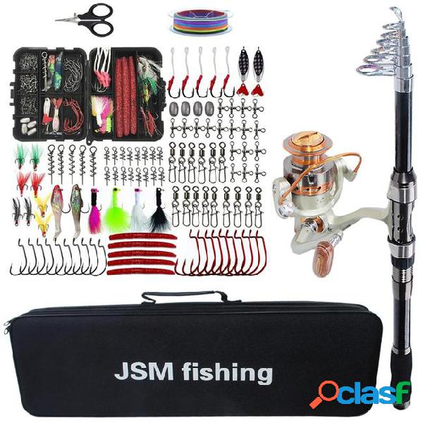 Fishing rod combo tools kit spinning fishing rod reel set
