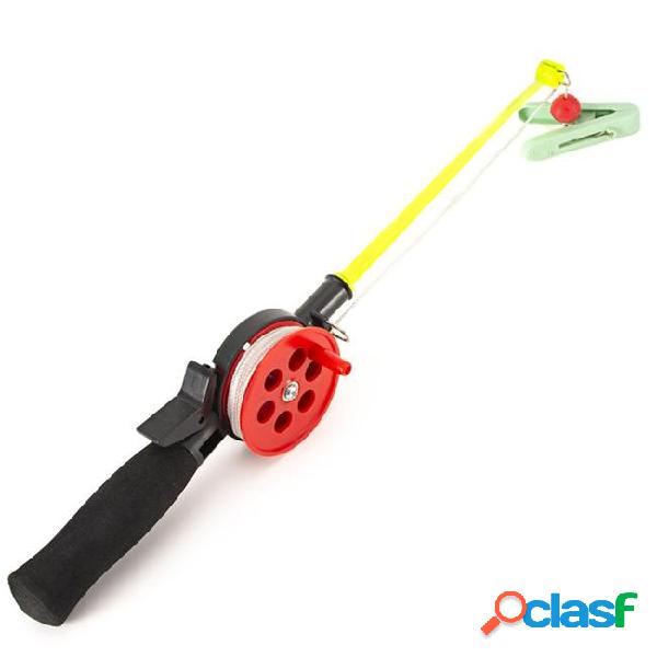 Fishing rod mini portable ice fishing pole with reel