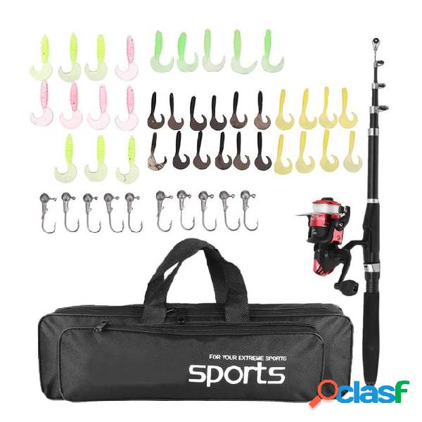 Fishing rod set fish reel hook fishing lures combo suit