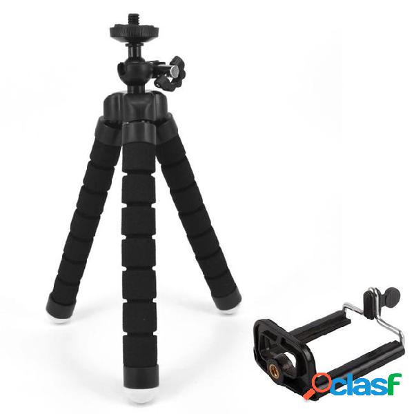Flexible sponge tripod holder for cell phone car camera