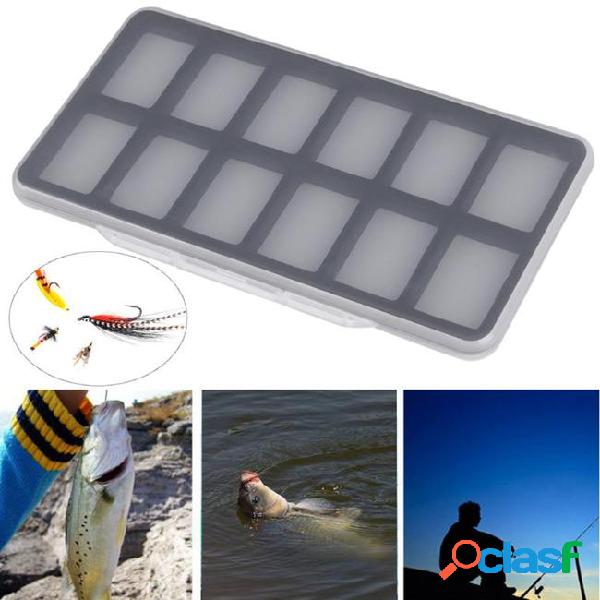 Fly fishing box 185*103*13mm durable plastic 12 magnet