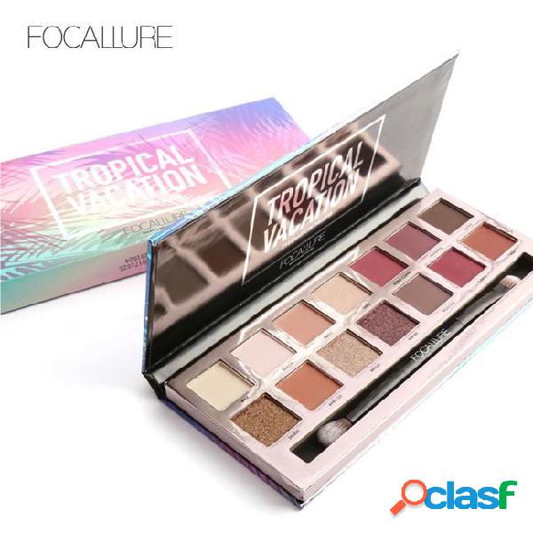 Focallure brand eyeshadow palette 14 colors tropical