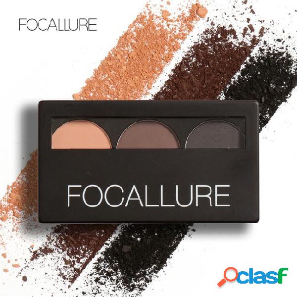 Focallure makeup 3d eyebrow powder palette 3 colors eyebrow