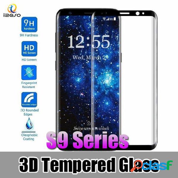For galaxy s9 curved tempered glass high quality 9h 0.3mm