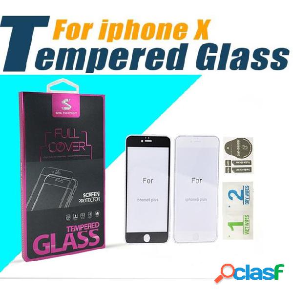 For iphone x 9h tempered glass iphone 8 8 plus full screen