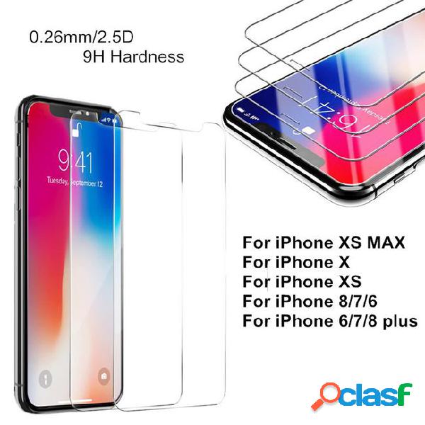 For iphone xs max tempered glass 9h transparent iphone x xs