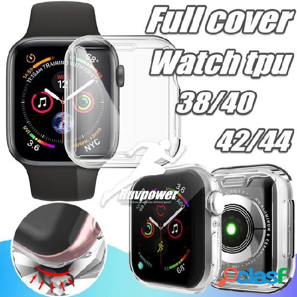 For iwatch 4 case 40mm 44mm 3d touch ultra clear soft tpu