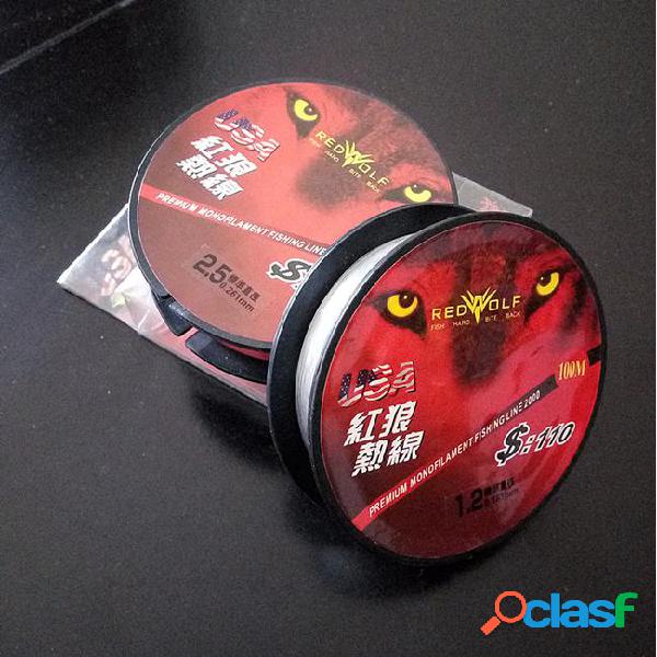 Free shipping 100m raw nylon fishing lines strong carbon
