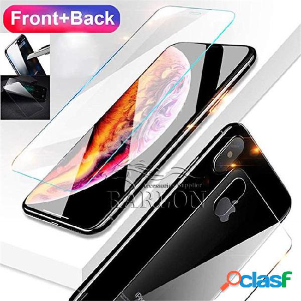 Front and back rear tempered glass for new iphone xr xs max