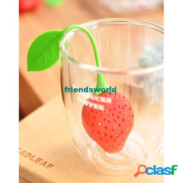 Fruit shape silicon tea filler bag ball dipper with pad