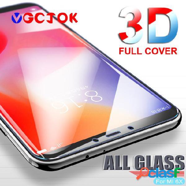 Full cover tempered glass for xiaomi mi 6x 6 8 5c 5x a1 9h