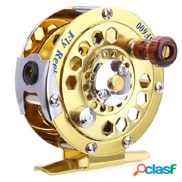 Full metal bf600 metal fly reel fishing tackle gold disk