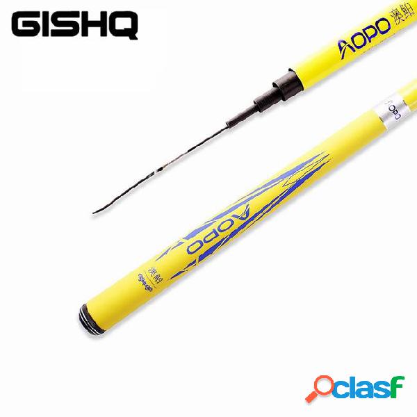 Gishq fishing rod hand pole hard carbon high carbon fishing