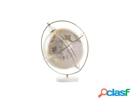 Globo Terraqueo Dkd Home Decor Rosa Dorado Metal Mármol (22