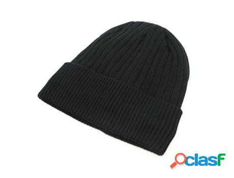 Gorro y cuello de punto para hombre Negro