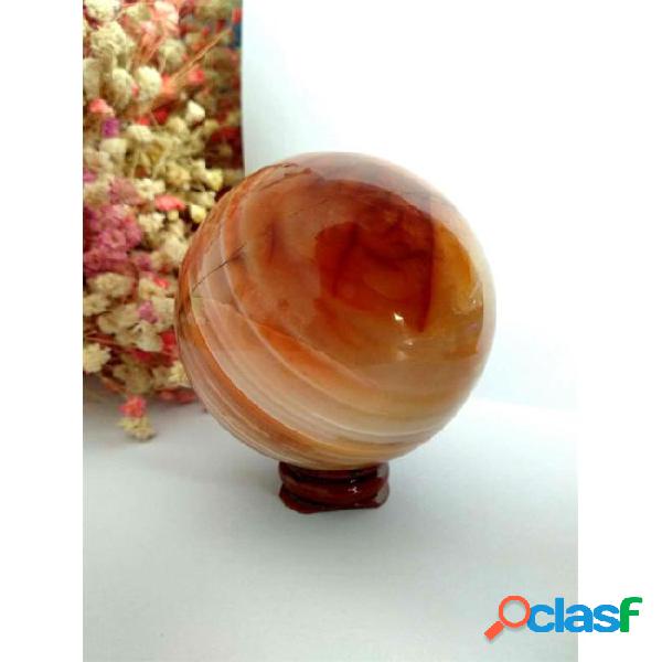 Great! red carnelian geode crystal quartz agate polished