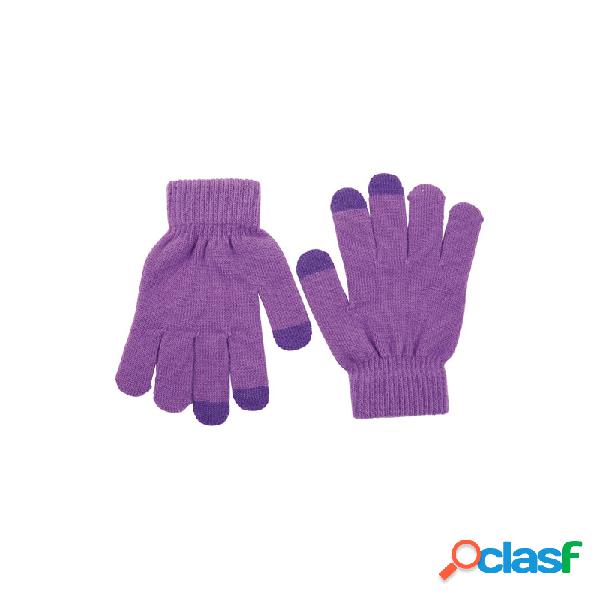 Guante touch movil lila