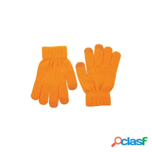 Guante touch movil naranja