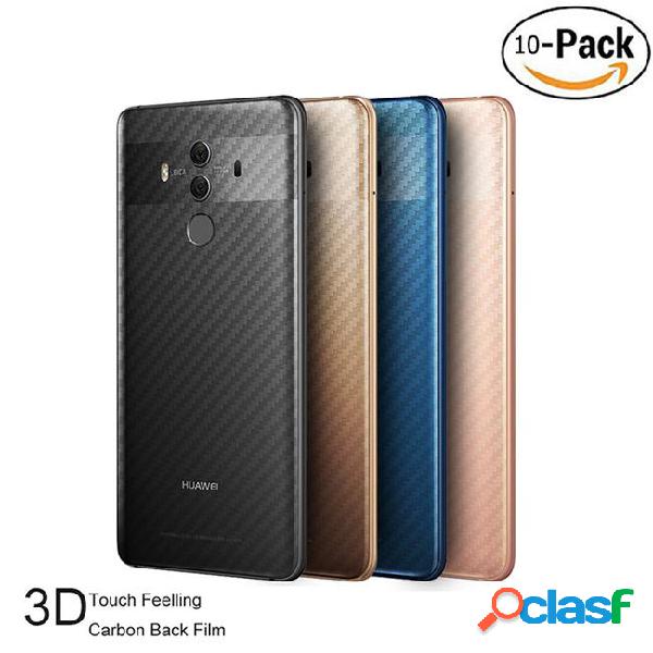Gxe 10pack 3d carbon fibre protective back film for huawei