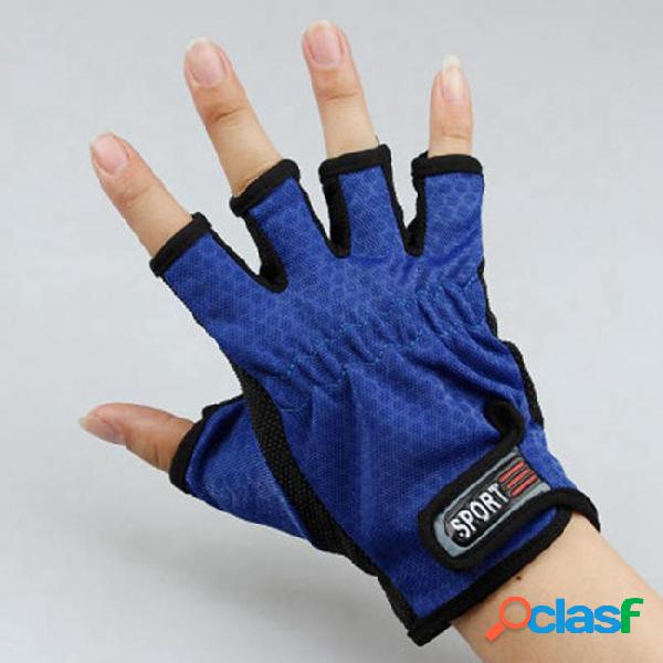 Half finger design fishing gloves durable anti-slip anti-cut