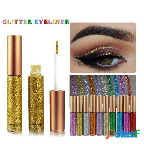 Handaiyan glitter liquid eyeliner pen 10 colors metallic
