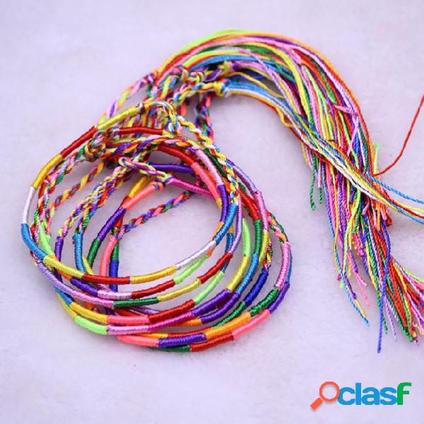 Handmade bracelet colorful braid hairband good luck