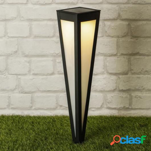 Hi Lámpara solar LED de jardín con estaca negra 58 cm