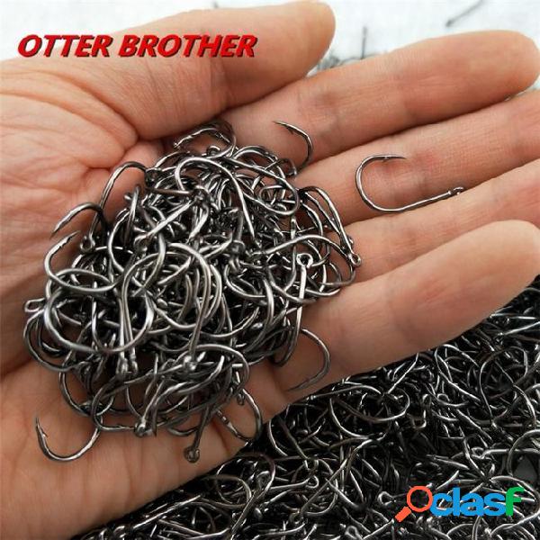 High carbon steel fish hook barbed 30pcs 3#-12# series in