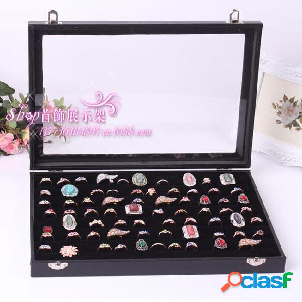 High-end multi-functional glass lid ring earrings jewelry