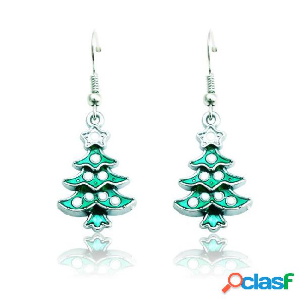 High quality charms earrings dangle oil drop christmas tree