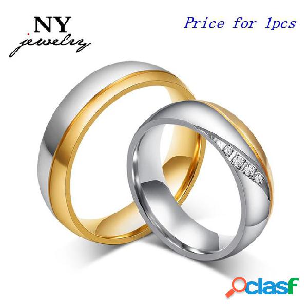 High quality couple rings for women men zirconia wedding