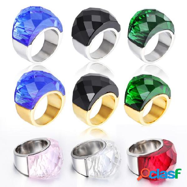 High quality rings 18k gold plated 316l titanium stainless