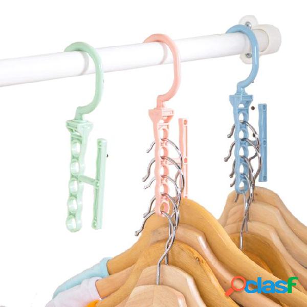 Hoomall 5circle plastic drying laundry clothes hanger