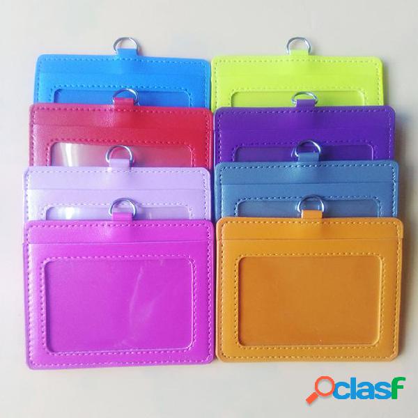 Horizontal pu exhibition cards id card holder name tag staff