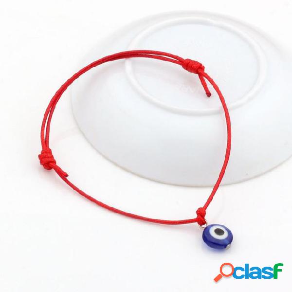 Hot ! 100 pcs evil eye bracelets - adjustable red color