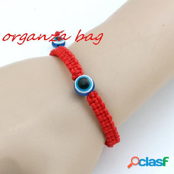 Hot ! 10pcs hand-woven wrist bracelet eye bead adjustable