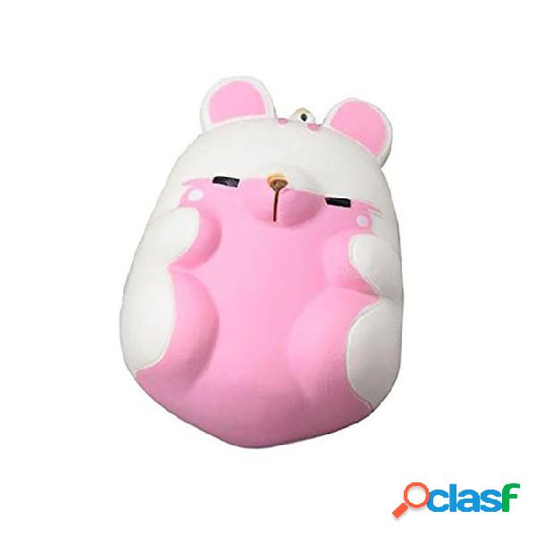 Hot kawaii soft squishy colorful simulation hamster toy slow